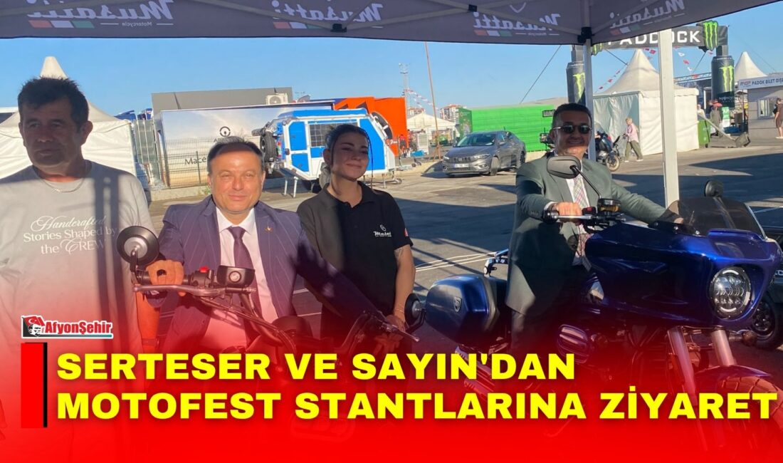 Afyonkarahisar’da düzenlenen MotoFest ve Motokros etkinlikleri kapsamında festival alanında kurulan