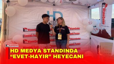 Afyonkarahisar’da düzenlenen Motofest kapsamında HD Medya standında çocuklara yönelik “Evet-Hayır”
