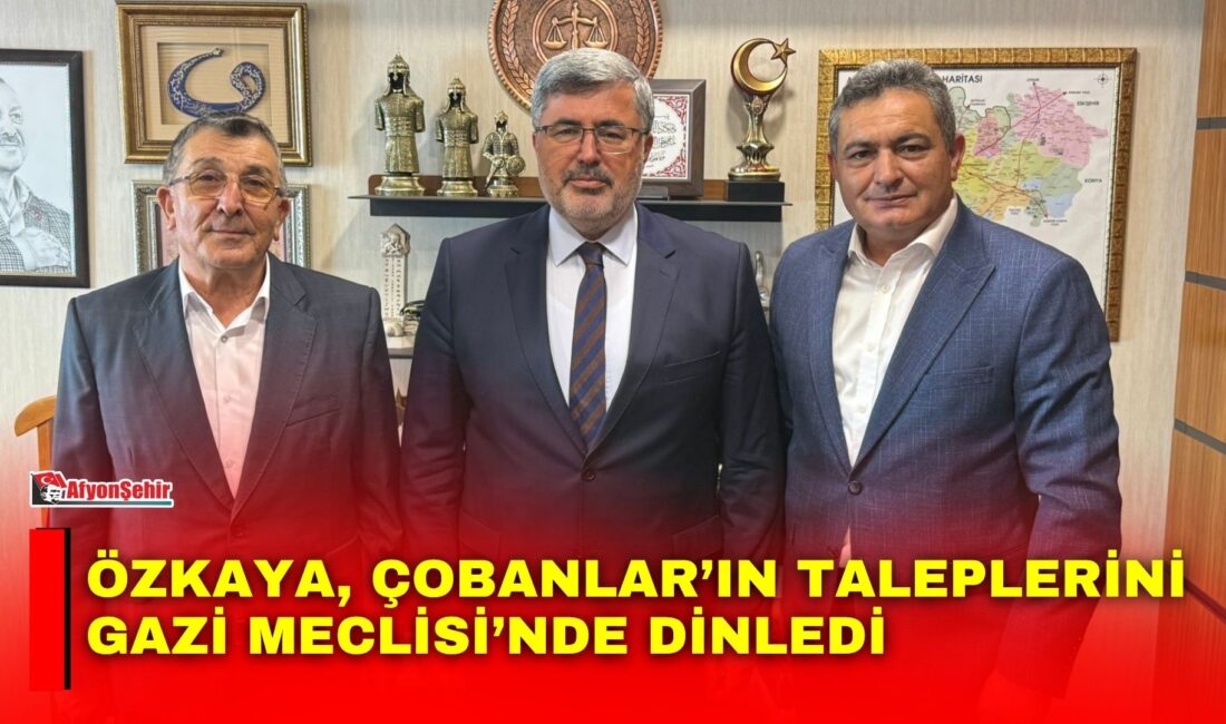 Özkaya, Çobanlar’ın taleplerini Gazi Meclisi’nde dinledi AK Parti Afyonkarahisar Milletvekili Ali Özkaya, Çobanlar Belediye Başkanı Ali