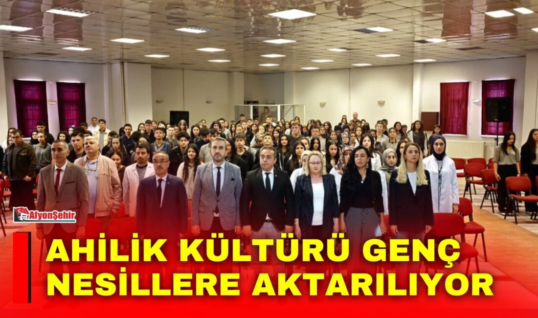 Ahilik Haftası kapsamında düzenlenen anma programı, Afyonkarahisar Ahi Evran Ticaret