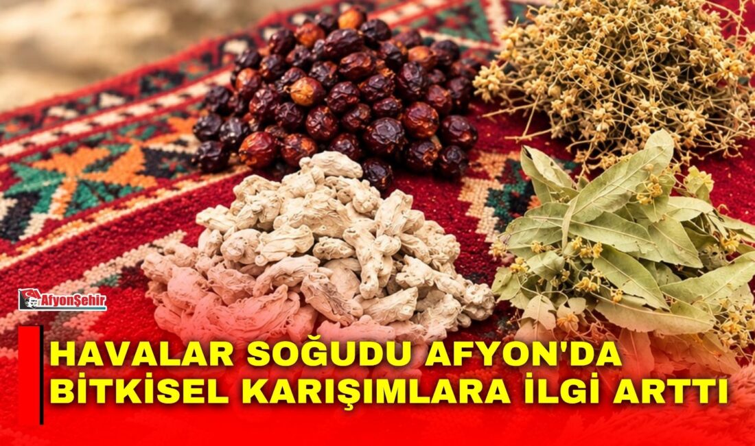 Afyonkarahisar’da havaların soğumaya başlamasıyla birlikte kış çayları ve bitkisel ürünlere
