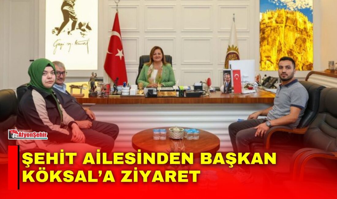 Afyonkarahisar Belediye Başkanı Burcu Köksal, şehit Piyade Uzman Onbaşı Yasin