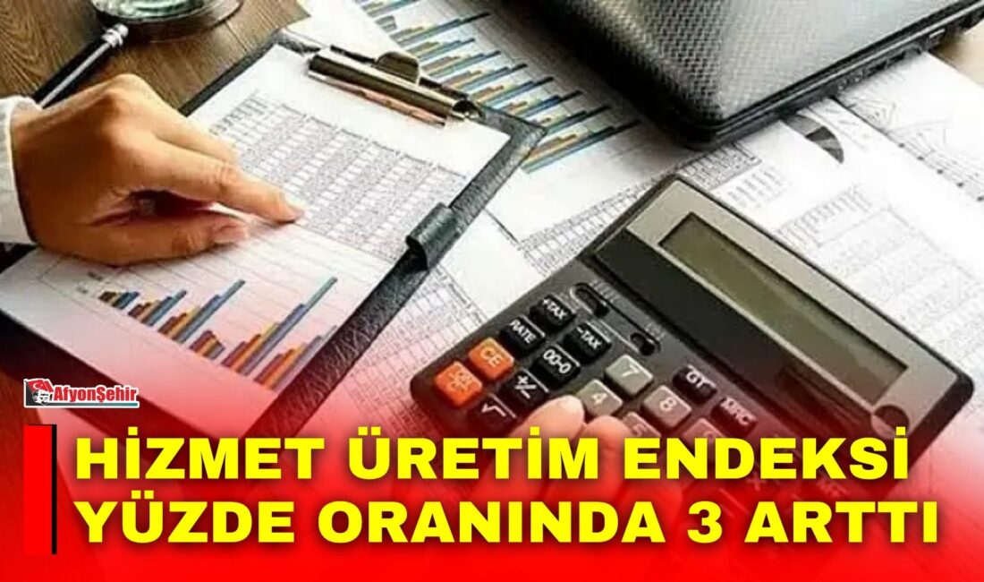 Türkiye İstatistik Kurumu (TÜİK), Hizmet Üretim Endeksi verilerine göre, hizmet