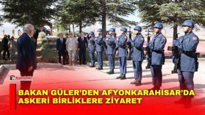 Millî Savunma Bakanı Yaşar Güler, bir dizi program kapsamında Afyonkarahisar’a