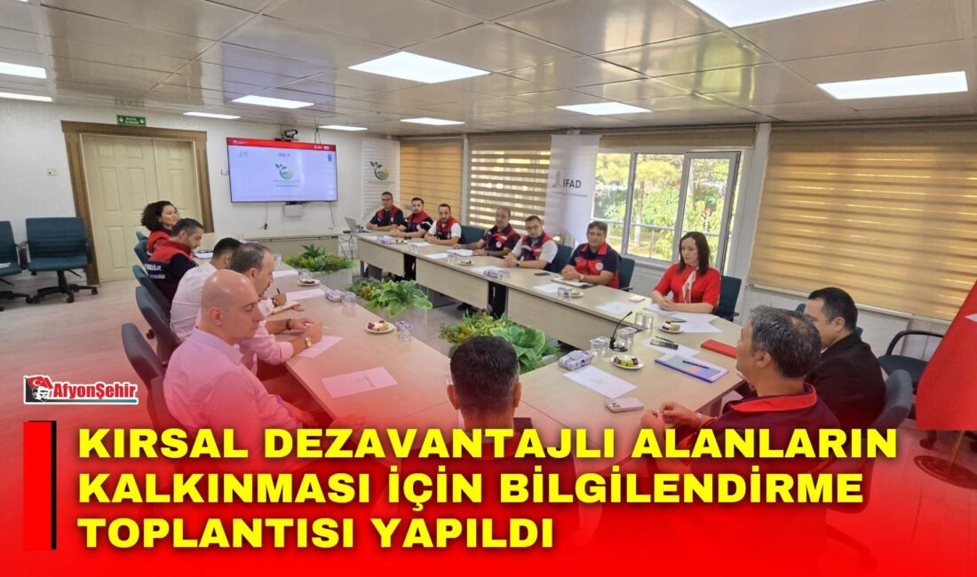 Afyonkarahisar İl Tarım ve Orman Müdürlüğü tarafından Kırsal Dezavantajlı Alanlar