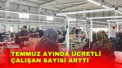 Türkiye İstatistik Kurumu (TÜİK), Temmuz ayı Ücretli Çalışan İstatistikleri’ni açıkladı.