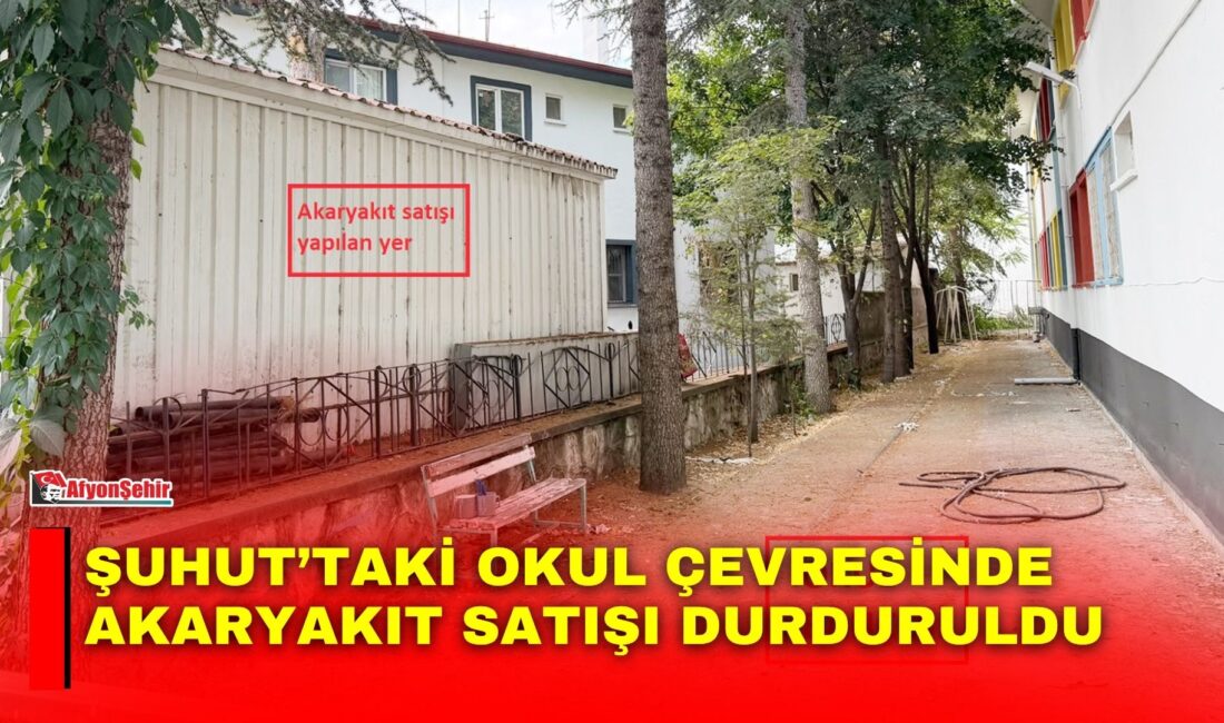 Şuhut’ta Kurtuluş İhsan Küçükarslan İlkokulu ve Ortaokulu’nun hemen yanında bulunan