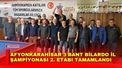 Türkiye Bilardo Federasyonu tarafından düzenlenen İl Spor Faaliyetleri 3 Bant