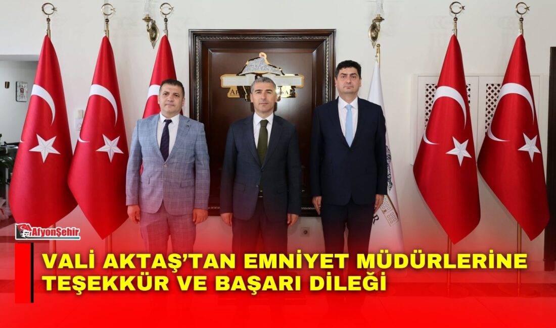 Afyonkarahisar Valisi Dr. Naci Aktaş, Kara Kuvvetleri Lojistik Komutanlığına atanan