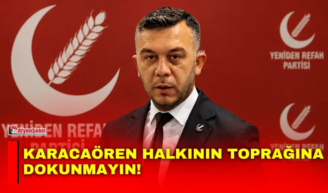 Yeniden Refah Partisi (YRP) Afyonkarahisar İl Başkanı Fehmi Güray Çakır,