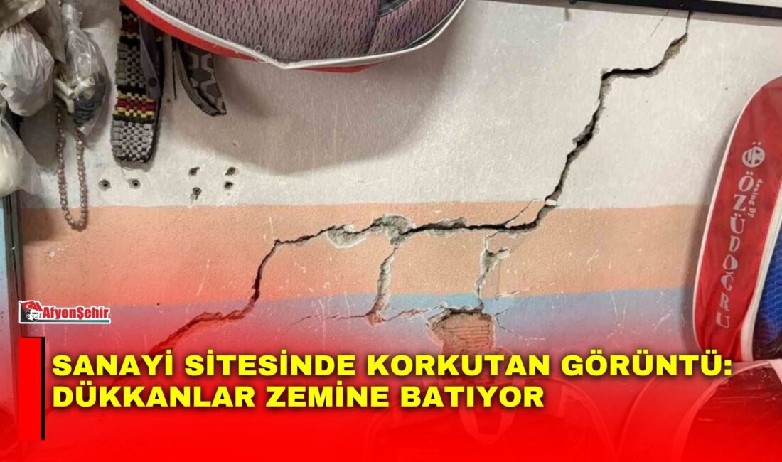Afyonkarahisar’ın Bolvadin ilçesindeki Sanayi Sitesi’nde bulunan dükkanlarda meydana gelen derin