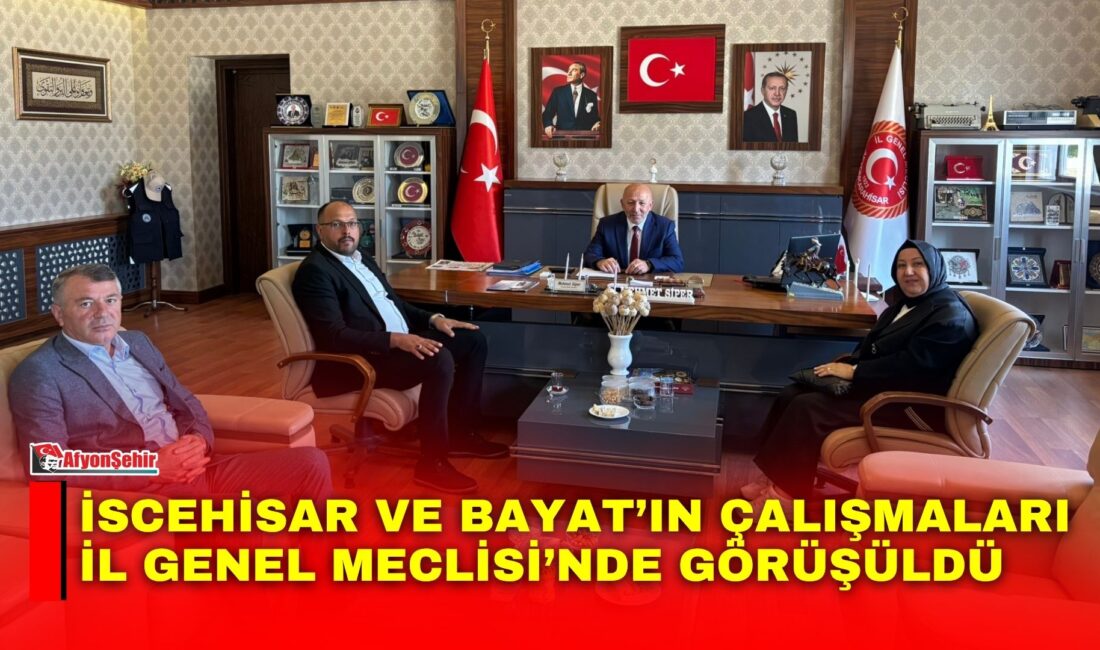 İscehisar Belediye Başkanı Seyhan Kılınçarslan, Bayat Belediye Başkanı Halil İbrahim