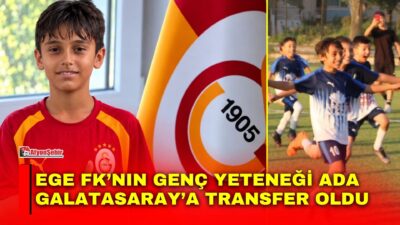 EGE FK altyapısında yetişen 2016 doğumlu futbolcu Ahmet Eren Ada,