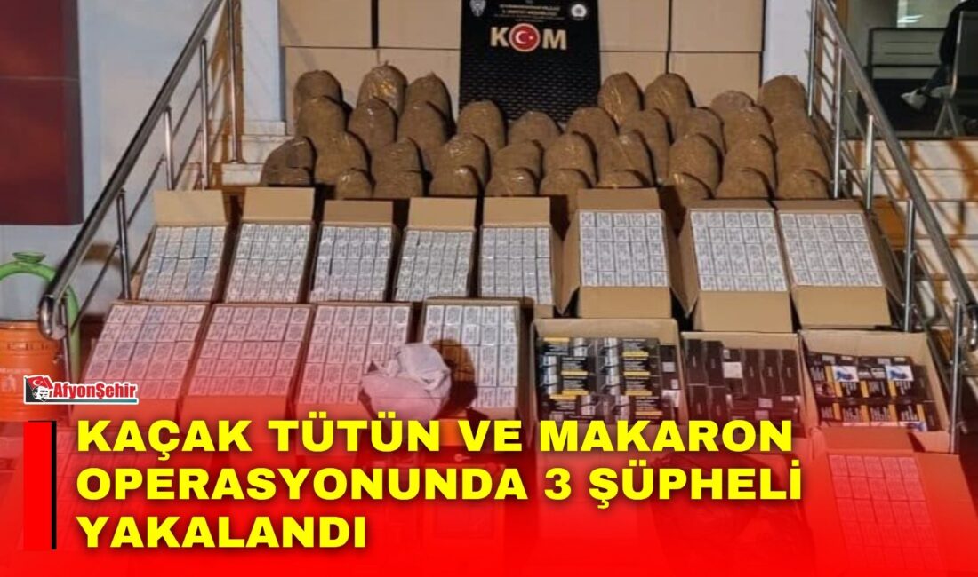 Afyonkarahisar’ın Bolvadin ilçesinde polis ekiplerince düzenlenen kaçakçılık operasyonunda 274 bin