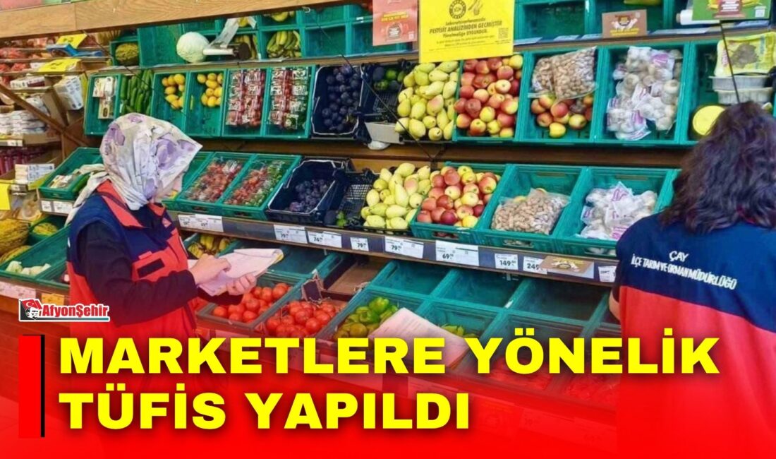 Afyonkarahisar İl Tarım ve Orman Müdürlüğü ekipleri tarafından, tarımsal ürünlerin