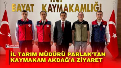 Afyonkarahisar İl Tarım ve Orman Müdürü Özkan Parlak ve beraberindeki