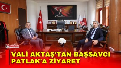 Afyonkarahisar Valisi Dr. Naci Aktaş, Cumhuriyet Başsavcısı Mehmet Patlak’ı ziyaret