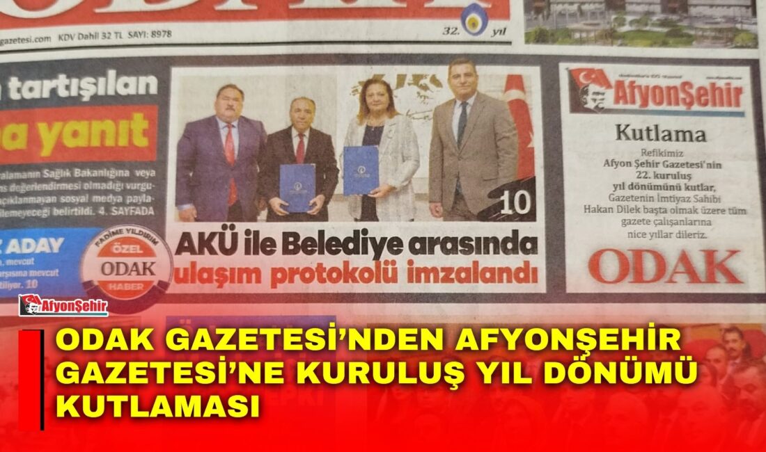 Afyonkarahisar’ın yerel basın kuruluşlarından Odak Gazetesi, Afyonşehir Gazetesi’nin 22. kuruluş