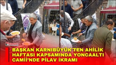 Ahilik Haftası etkinlikleri kapsamında Afyonkarahisar merkezde bulunan Yoncaaltı Camii’nde cuma