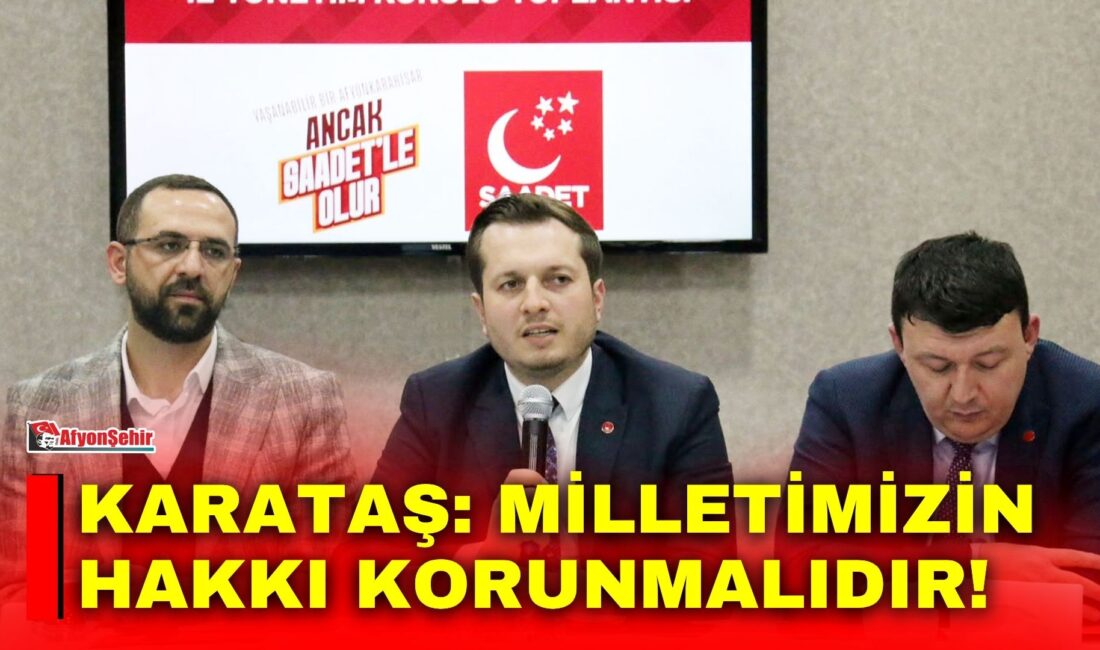 Saadet Partisi Afyonkarahisar İl Başkanı Beytullah Karataş, kamuoyunda tartışılan fon