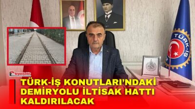 Türk-İş Konutları sakinlerinin uzun süredir gündeme getirdiği demiryolu iltisak hattının