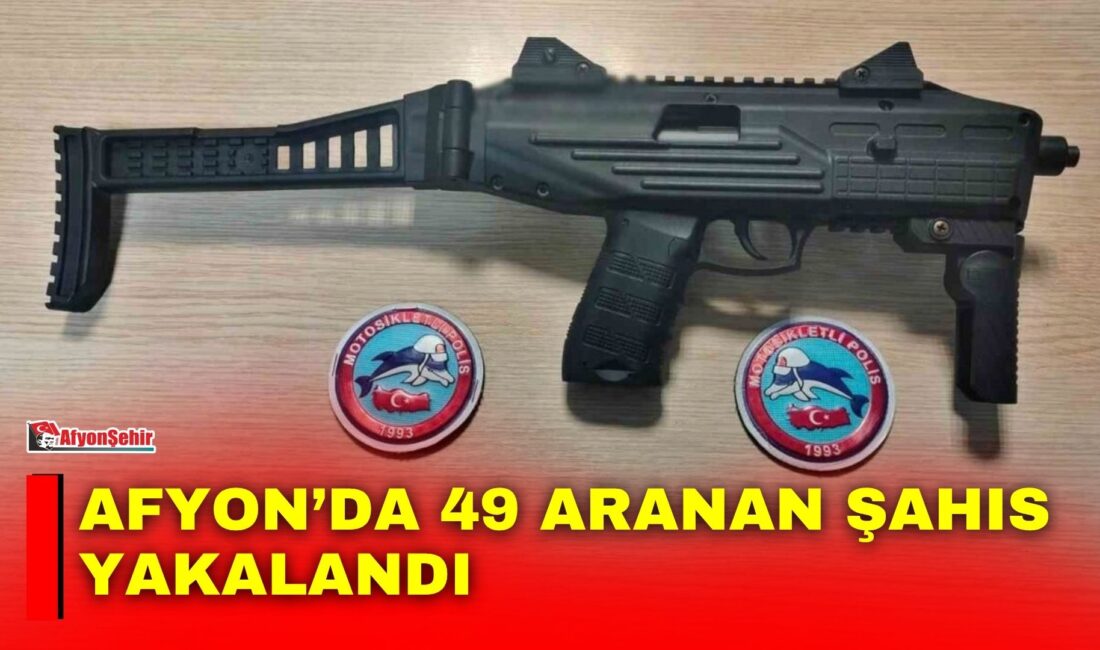 Afyonkarahisar İl Emniyet Müdürlüğü ekiplerince son bir hafta içerisinde gerçekleştirilen