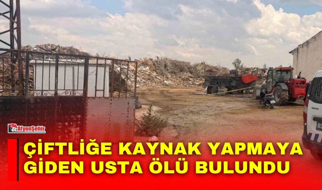 Afyonkarahisar’da meydana gelen olayda, kaynak işi için bir çiftliğe giden