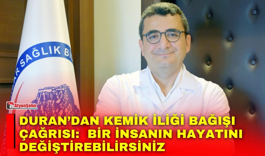 AFSÜ Tıp Fakültesi Hematoloji Bilim Dalı Başkanı Doç. Dr. Mustafa
