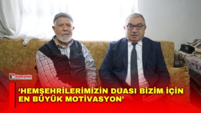Şuhut Belediye Başkanı Muhittin Özaşkın, Kavaklı Köyü’nde yaşayan emekli imam