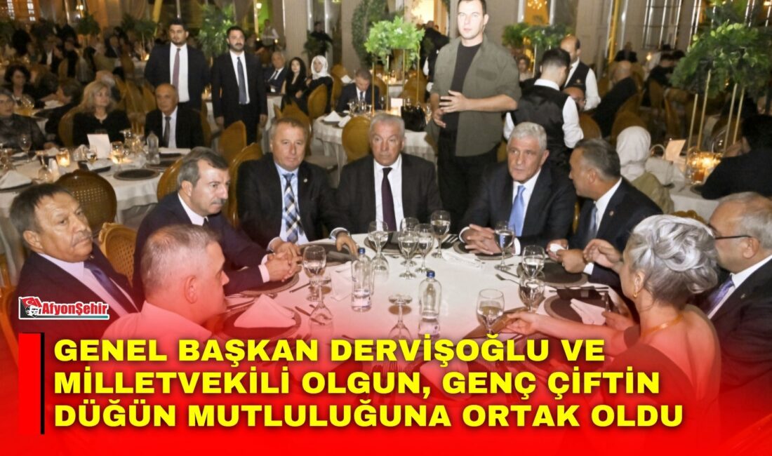 Genel Başkan Dervişoğlu ve Milletvekili Olgun, genç çiftin düğün mutluluğuna ortak oldu İYİ Parti Genel Başkanı Müsavat Dervişoğlu ile İYİ Parti Genel