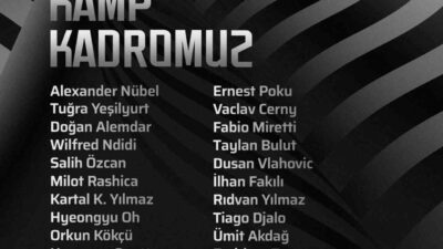Beşiktaş’ın, Trendyol Süper Lig’in 6. haftasında oynayacağı Amed Sportif Faaliyetler