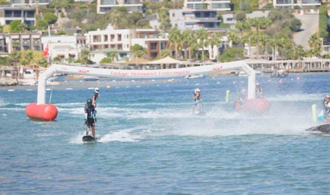 Bodrum’da deniz bu kez hız tutkunlarının mücadelesine sahne oldu. Türkiye