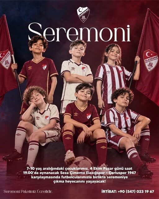 Elazığspor Kulübü, minikler için seremoni paketi açıkladı. Elazığspor Kulübü, sezonun