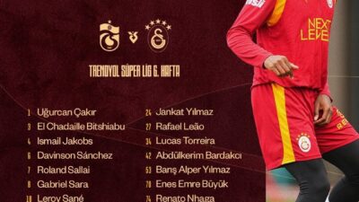 Galatasaray’ın, Trendyol Süper Lig’in 6. haftasında yarın deplasmanda Trabzonspor ile