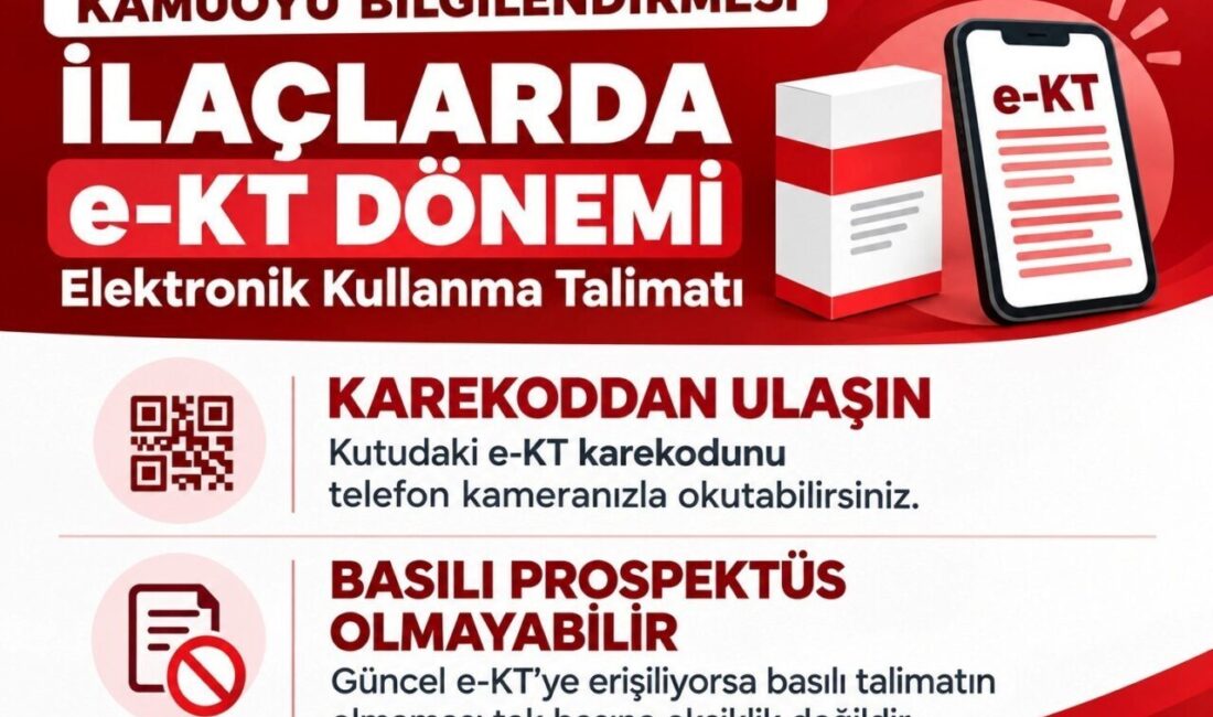 İlaç kutularında basılı kullanma talimatının (prospektüs) bulunmamasının, elektronik kullanma talimatı
