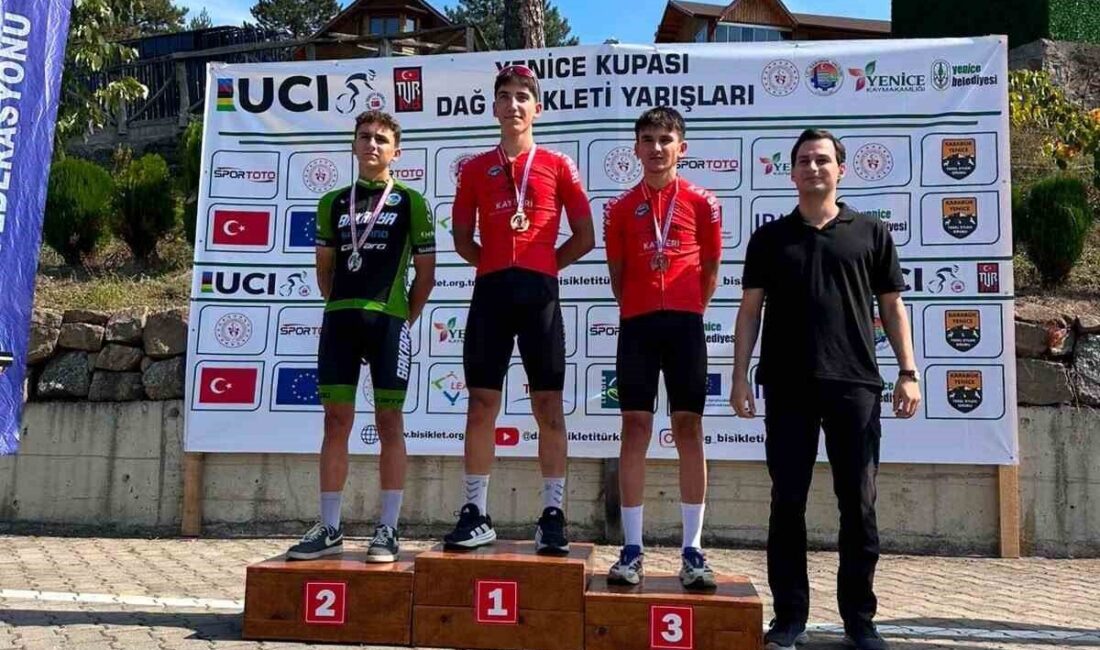Karabük’te düzenlenen Yenice MTB Cup müsabakalarında Kayseri’yi temsil eden sporcular,