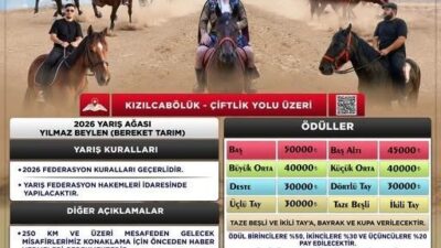 Tavas Belediyesi tarafından bu yıl 3’üncüsü düzenlenecek Kızılcabölük Rahvan At