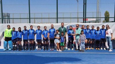 Konya’da düzenlenen U14 Hokey Gelişim Ligi’nde mücadele eden Manisa İl