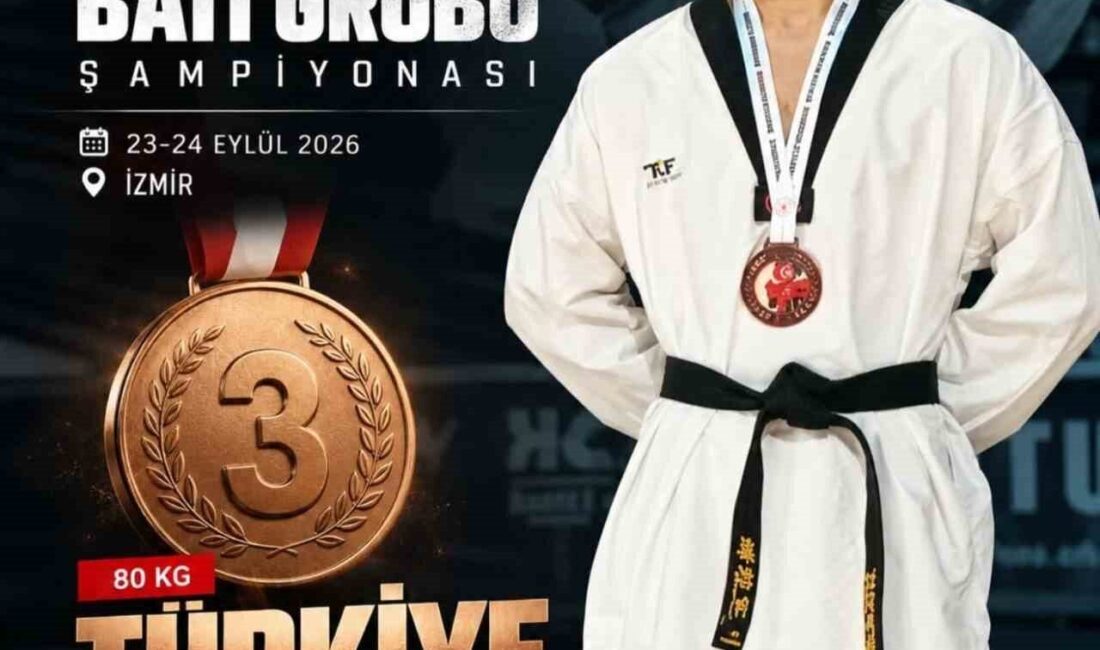 İzmir’de düzenlenen Türkiye Taekwondo Ümitler Batı Grubu Şampiyonası’nda Muğlalı sporcu