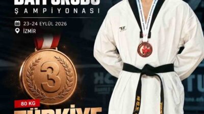 İzmir’de düzenlenen Türkiye Taekwondo Ümitler Batı Grubu Şampiyonası’nda Muğlalı sporcu