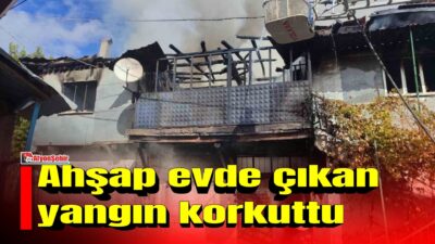 Afyonkarahisar’ın Sandıklı ilçesine bağlı Çambeyli köyünde iki katlı ahşap evde