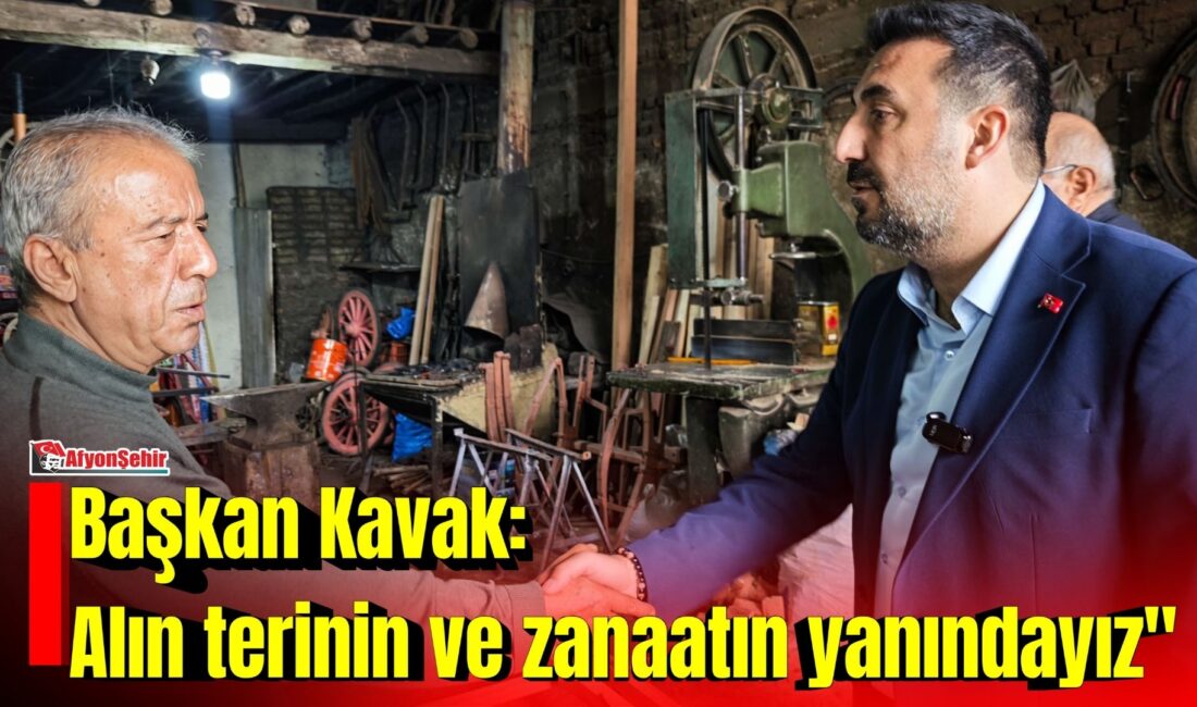 AK Parti Afyonkarahisar İl Başkanı Özgür Kavak, sanayi sitesini ziyaret