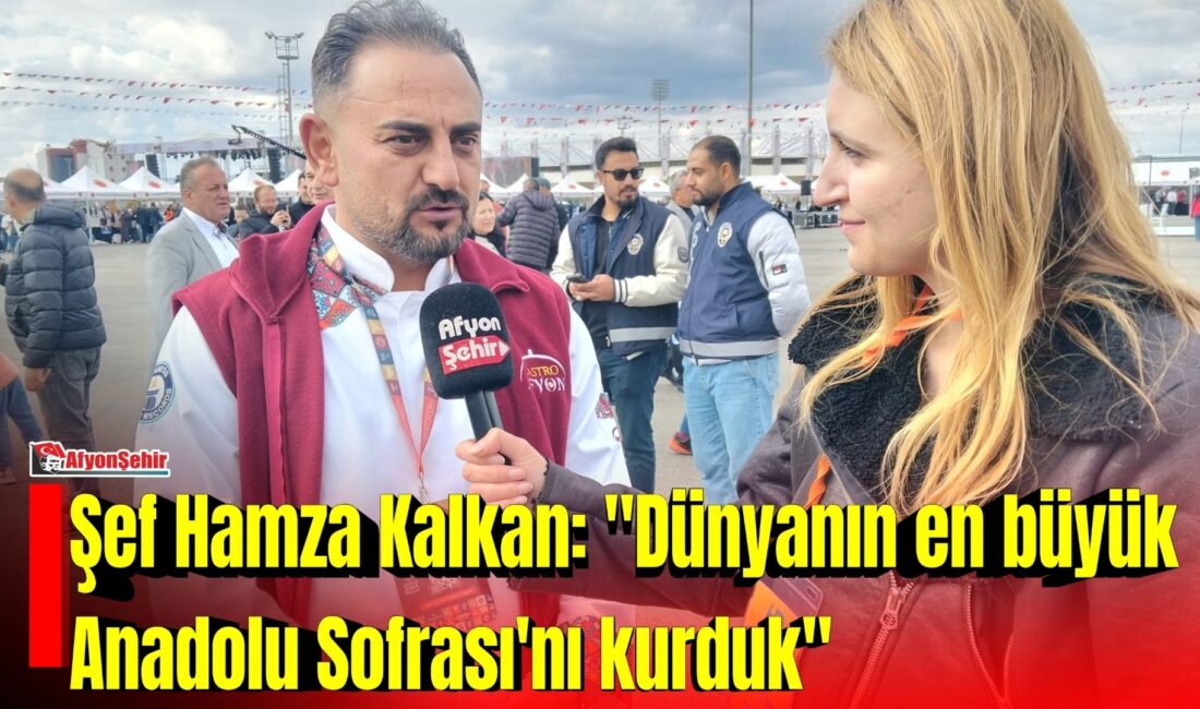 GastroAfyon Organizatörü Şef Hamza Kalkan, bu yıl 8'incisi düzenlenen Uluslararası