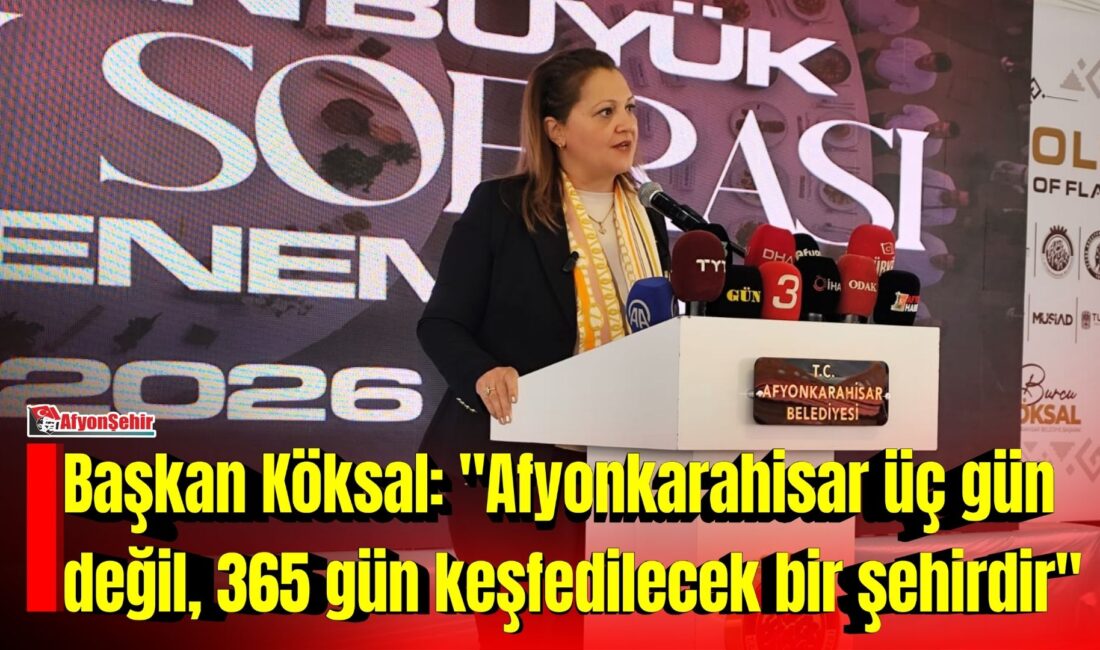 Afyonkarahisar Belediye Başkanı Burcu Köksal, bu yıl 8'incisi düzenlenen Uluslararası