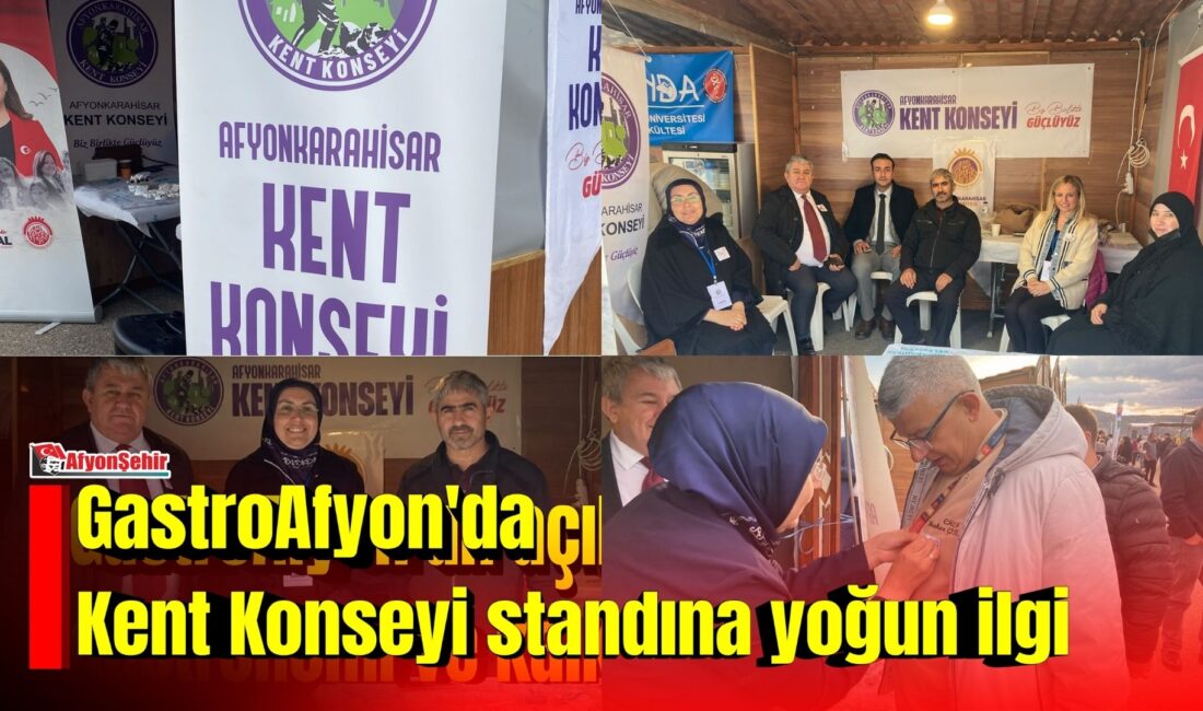 GastroAfyon’da Kent Konseyi standına yoğun ilgi Afyonkarahisar'da bu yıl 8'incisi düzenlenen Uluslararası GastroAfyon Turizm ve Lezzet