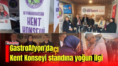 GastroAfyon’da Kent Konseyi standına yoğun ilgi Afyonkarahisar'da bu yıl 8'incisi düzenlenen Uluslararası GastroAfyon Turizm ve Lezzet