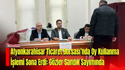 Afyonkarahisar iş dünyasının önemli kuruluşlarından Afyonkarahisar Ticaret Borsası’nda (ATB) başkanlık