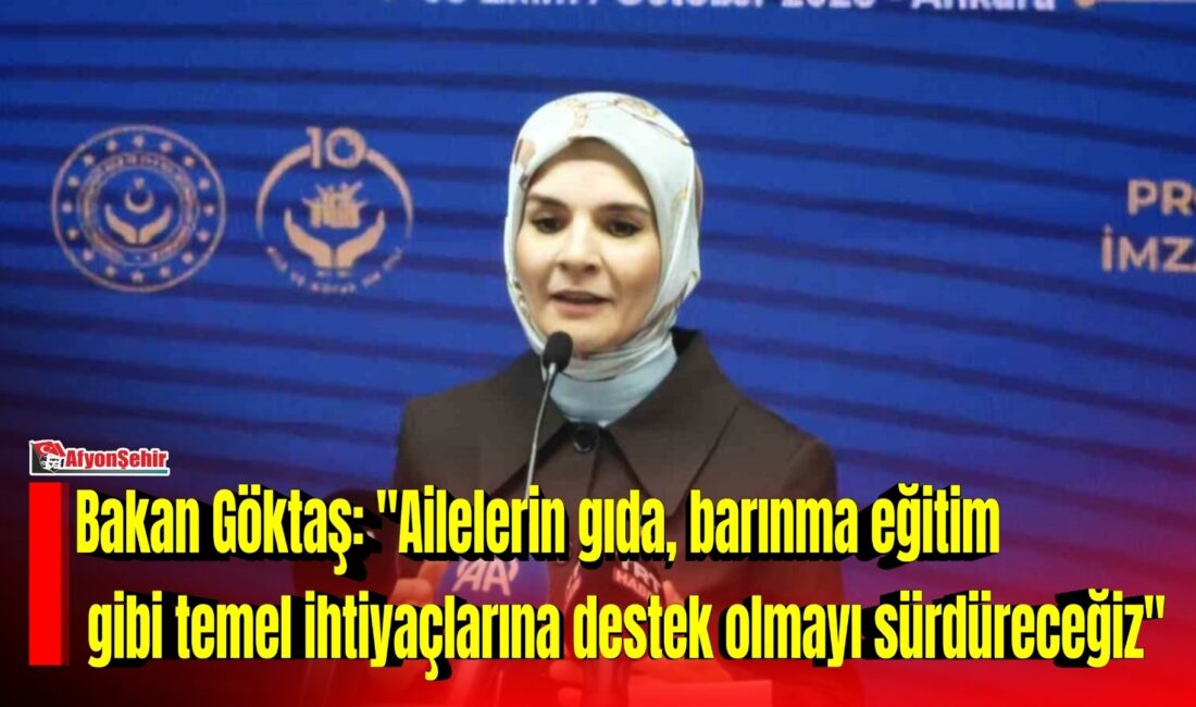 Aile ve Sosyal Hizmetler Bakanı Mahinur Özdemir Göktaş, "Düzenli nakit