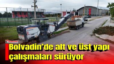 Afyonkarahisar’ın Bolvadin ilçesinde belediye ekipleri, kentin dört bir yanında başlattığı
