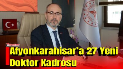 131.Dönem Devlet Hizmeti Yükümlülüğü ve Mazeret Kuraları kapsamında Afyonkarahisar’a 25'i